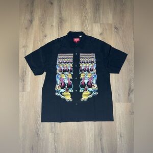 Supreme Skulls ShortSleeve ‘Black’ Button Up Shirt